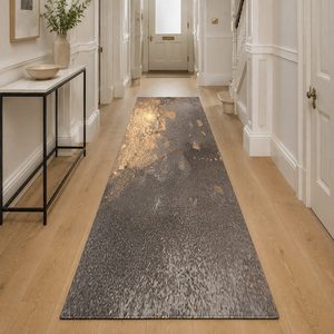 Tapis de salon LXDP-0216 beige et marron, style oriental traditionnel, imprimé numériquement, lavable en machine, en chenille, antidérapant, vente en gros - Product Image 5