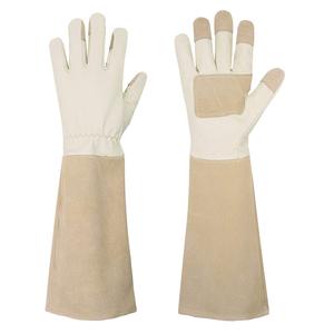 Gants d'élagage OEM en rose pour hommes et femmes, longs gants de jardinage résistants aux épines, gantelet en cuir de porc respirant, meilleur cadeau de jardin - Product Image 1