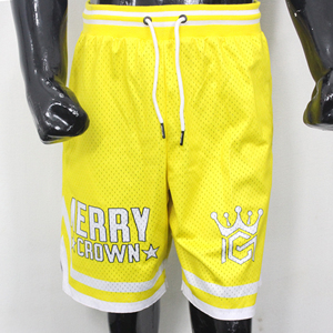 Short de basket-ball 100% polyester de haute qualité tricoté maille cordon mi solide décontracté respirant écologique Service OEM - Product Image 1