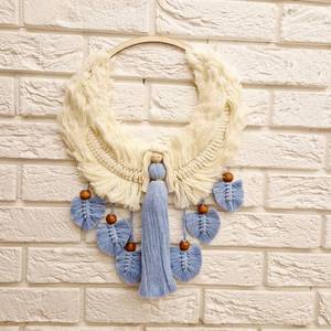 Meilleure qualité fait à la main en macramé ange tenture murale décoration écologique corde de coton Boho ailes d'ange - Product Image 3