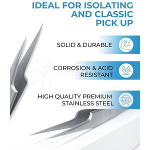 Pinzas de extensión de pestañas de alta precisión con logotipo personalizado y agarre cómodo para los dedos - Product Image 3