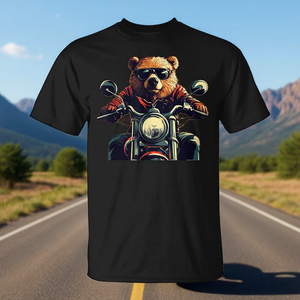 Costume da Orso Motociclista con Occhiali da Sole e Maglietta da Moto – Fantastico Prodotto Promozionale - Product Image 3