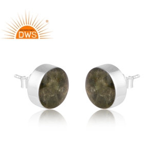 Último diseño, pendiente de tuerca de piedras preciosas de moldavita Natural de Plata de Ley 925, joyería personalizada para mujer, regalo para ella - Product Image 3