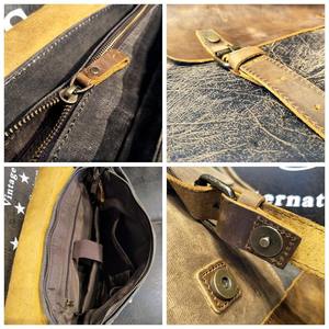 Leather Canvas Luxury Backpack Vintage Travel Hiking School Laptop <b>Rucksack</b> Lightweight Eco-Friendly <b>Large</b> Capacity LCBP-0080 - Product Image 6