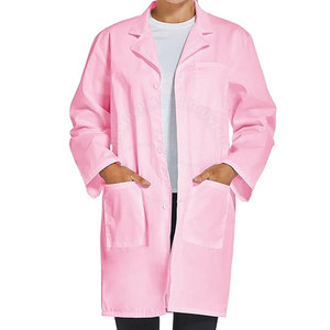 Unisex diseños 100% algodón polvo Doctor médico Labcoat resistente al ácido blanco bata de laboratorio en precio barato - Product Image 1