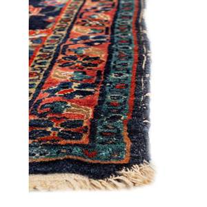 Alfombra de Lana Azul Anudada a Mano Aalam Paem-1546 para Entrada de Casa, Habitaciones Infantiles y Juveniles, con Diseño de Medallón, Rompecabezas, Rectángulo y Patrones Abstractos, Hecha a Mano - Product Image 4