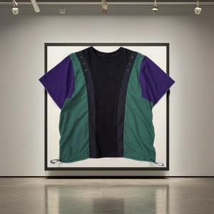 เสื้อยืดแพทช์ขายส่ง ทรงหลวม แขนสั้น สำหรับผู้ชาย ใส่สบายในฤดูร้อน ลายบล็อกสี แพทช์ระบายอากาศ เป็นมิตรกับสิ่งแวดล้อม น้ำหนัก 220 กรัม - Product Image 3