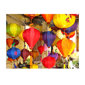 Lanterne en soie best-seller lanternes en soie de bambou de Hoi An pour la décoration intérieure extérieure lanterne en soie vietnamienne suspendue - Product Image 2