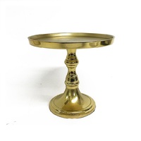 Support à gâteau de mariage personnalisé de haute qualité, en laiton plaqué, en forme de rose, pour biscuits, rotatif, pour la décoration de gâteaux, en métal moderne A.B