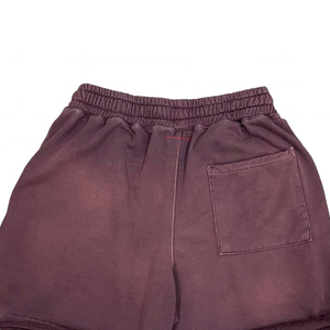 Shorts pour hommes en coton 100% de haute qualité, style streetwear, délavés à l'acide, confortables, élastiques, séchage rapide, respirants - Product Image 3