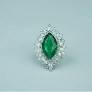 Bague en diamant de qualité supérieure cultivée en laboratoire 18 carats taille marquise IGI SGL certifié or rose argent commande en gros fournisseur - Product Image 1