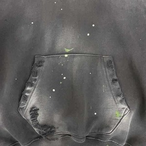 High Quality Custom Logo <b>Men</b> Acid Wash <b>Hoodie</b> 100% Cotton <b>Oversized</b> Streetwear Pullover OEM Service Available Best For Winter - Product Image 6