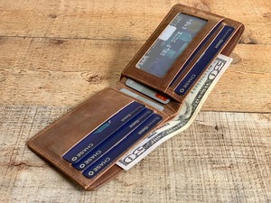 Cartera de tendencia duradera para hombre, diseño único de lujo de cuero para hombre, billetera plegable multifuncional de negocios para hombre, billetera para hombre, 2017 - Product Image 5