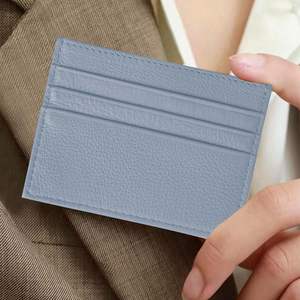 Porte-cartes de crédit d'usine de haute qualité, portefeuille en cuir véritable pour hommes - Product Image 1