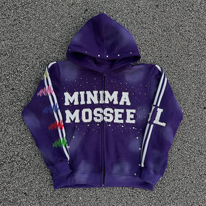 Venta al por mayor de alta calidad 100% algodón de los hombres de rizo francés Sudadera con capucha de invierno de gran tamaño logotipo bordado Impresión digital personalizable - Product Image 1