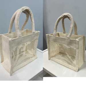 Hot Selling Reusable Jute Tote Hamper Bags for Weddings Christmas Bridesmaids Guests Holiday Gifts or <b>Jam</b> Candles Favors - Product Image 2