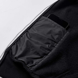 เสื้อฮู้ดมีซิปของผู้ชายผ้าฟอกกรดสุดหรูพร้อมดีไซน์บล็อกสีตัดกันและปักลายสไตล์บ็อกซี่ - Product Image 4