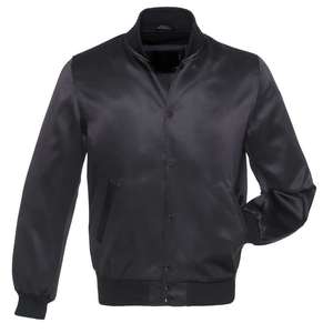 Custom Canvas <b>Bomber</b> <b>Jacket</b> Wholesale OEM Winter Stand Collar Front Logo Quick Dry <b>Vintage</b> Horn Button for Men Women - Product Image 3