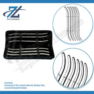 Hank Dilatateurs utérins manuels Ensemble à double extrémité Instruments de chirurgie générale réutilisables en acier inoxydable Pakistan - Product Image 3