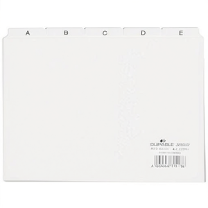 Tarjetas de Índice Blancas de Polipropileno DIN A5, Formato Horizontal, de la A a la Z, con 25 Pestañas, Accesorios para Carpetas de Archivo - Product Image 3