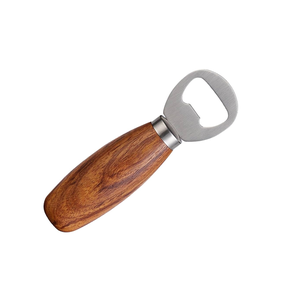 Abrebotellas de acero inoxidable Diseño elegante Acepta tamaño personalizado Bartender Beer Bar Abrebotellas de madera - Product Image 3