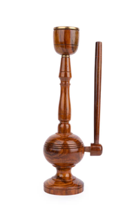 Narguilé en bois au design moderne Mangowood Pièce maîtresse décorative Artisanat élégant Narguilé traditionnel en bois pour la décoration de la maison - Product Image 3