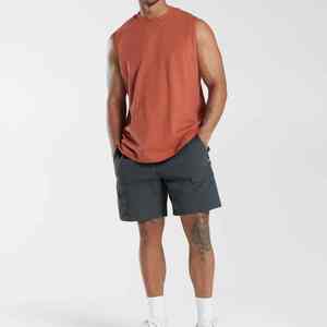 เสื้อกล้ามผู้ชายขายดี ทรงเข้ารูป ผ้าถัก ระบายอากาศ ผ้าฝ้าย 3 มิติ สำหรับออกกำลังกาย คุณภาพสูง MOQ ต่ำ รับสกรีนโลโก้ สำหรับใช้ในยิม - Product Image 1