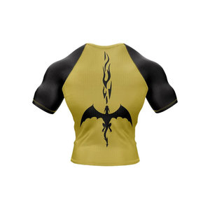 Rash Guard personalizado para hombres, ropa de entrenamiento de lucha, ropa de gimnasio de media manga, Rash Guard con diseño personalizado - Product Image 2