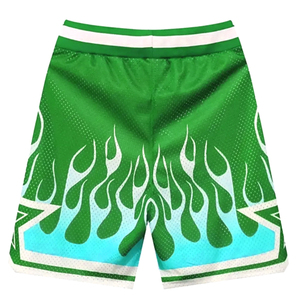 2025 pantalones cortos de baloncesto Unisex personalizados 100% malla de poliéster transpirable de secado rápido impreso impresión Digital OEM dos bolsillos para uso en equipo - Product Image 2