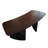 Bureau de direction moderne en bois massif MFC courbé, noyer foncé, surface de travail spacieuse pour le bureau ou la maison - Product Image 6