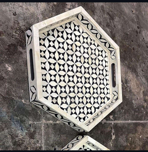 Plateau de service Standard avec incrustation de travail plateau d'incrustation d'os pour décoration cuisine maison avec la meilleure qualité - Product Image 2