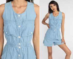2026 New Denim 2 Pieces <b>Outfits</b> Summer Casual Sleeveless <b>Women</b> High Waist Denim Two Piece Shorts Sets <b>For</b> <b>Women</b> - Product Image 4