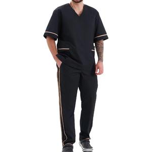 Uniformes classiques d'infirmière grande taille personnalisés gommages col en V de haute qualité en toile gommages médicaux en gros pour les médecins - Product Image 3