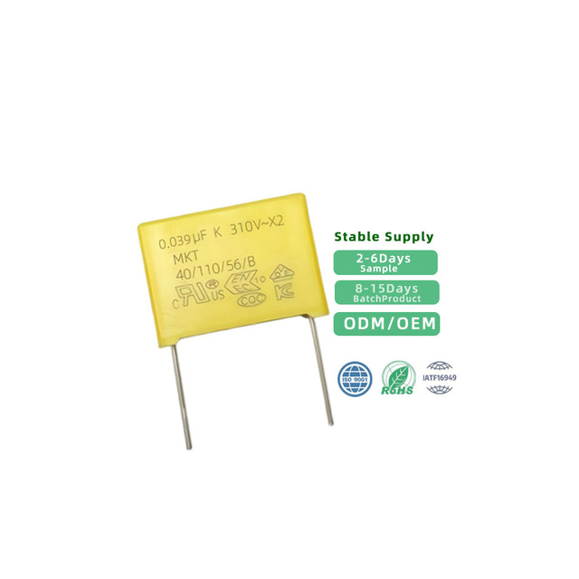 XUANSN Polypropylene Film Capacitor Hot Selling 393K MKP Film Capacitor 39nF 0.039uF 310V for Industrial Equipment