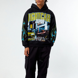 Sudaderas con Capucha de Alta Calidad para Hombre, Estilo Urbano, Impresión Digital, Diseño Retro Desgastado, Hip Hop, Transpirable, de Algodón - Product Image 1