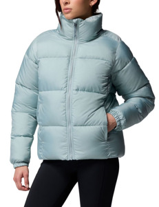 Chaqueta acolchada corta impermeable de talla europea para mujer con mangas largas y cuello levantado chaquetas de burbujas de invierno para mantener el calor - Product Image 1