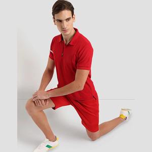 Ensemble polo et short d'été en nylon et polyester pour hommes, deux pièces imprimées style High Street - Product Image 2
