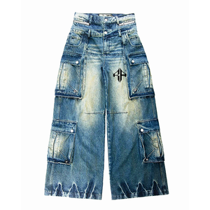 NOUVEAU Jeans baggy de qualité supérieure pour hommes Jeans baggy décontractés avec logo personnalisé Jeans baggy confortables pour hommes - Product Image 1