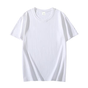60% algodón 40% poliéster hombres OEM logotipo personalizado impresión bordado Diseño venta al por mayor en blanco liso camiseta en blanco para hombres - Product Image 6