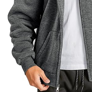 Sudaderas con capucha para hombre de nuevo estilo con cremallera de buena calidad 100% algodón Full Zipper Street para invierno Venta en línea - Product Image 5