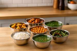 Tazón de Servir Único de Metal Fundido Indio de Primera Calidad para Presentación de Fiestas en el Hogar, Colocación en Mesa de Restaurante, Experiencia de Recepción de Bodas - Product Image 6