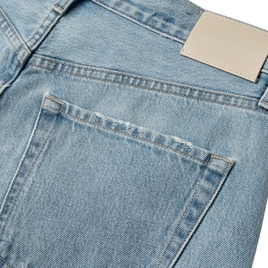 Short en Jean Denim bleu clair taille haute pour femme confortable décontracté vêtements d'été élégant et respirant essentiel Shorts personnalisés - Product Image 4