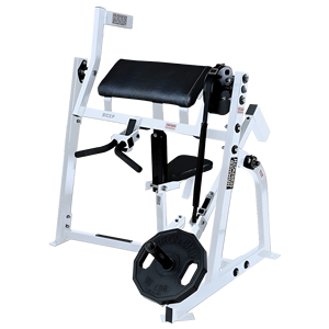 Máquina remanufacturada de curl de bíceps sentado con placas para entrenamiento de fuerza de brazos - Product Image 1
