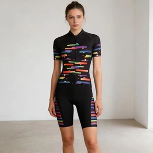 Jersey de Ciclismo de Manga Corta para Mujer, Personalizado, de Secado Rápido y Transpirable, con Impresión por Sublimación, para Equipos de Ciclismo de Carretera, Venta al Por Mayor OEM - Product Image 4