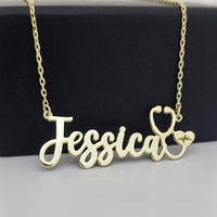 Collier personnalisé en acier inoxydable plaqué or avec pendentif lettre et fleur pour femme, bijoux fantaisie en gros