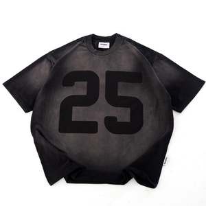 Camiseta Extra Grande de Algodón 100% Tejido Personalizada ODM OEM para Hombre y Mujer, Estilo Lavado con Estampado, Ecológica, Hecha en Vietnam - Product Image 2