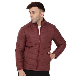 Veste matelassée pour homme à fermeture éclair réglable, en toile respirante, style streetwear, avec poches confortables, couleur unie - Product Image 1