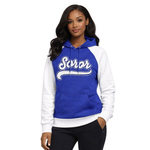 Sudadera con Mangas Raglán Azul de la Hermandad Zeta Phi Beta, Inspirada en los Fundadores de 1920, Ropa Premium para la Mujer Superior de la Hermandad Griega - Product Image 3