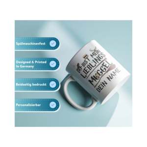 Tasse à eau en céramique « Tu es mon Muggle préféré » au design simple avec impression par sublimation de nom personnalisé pour les cadeaux ou les articles originaux - Product Image 5