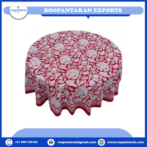 Los productos más vendidos Mesa de comedor Ropa Bloque de mano Impreso Bien absorbente 100% Algodón 20 Láminas Mantel redondo <span class=keywords><strong>150</strong></span> Cms